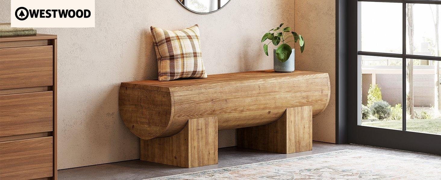 WESTWOOD Solid Wood Entryway Bench