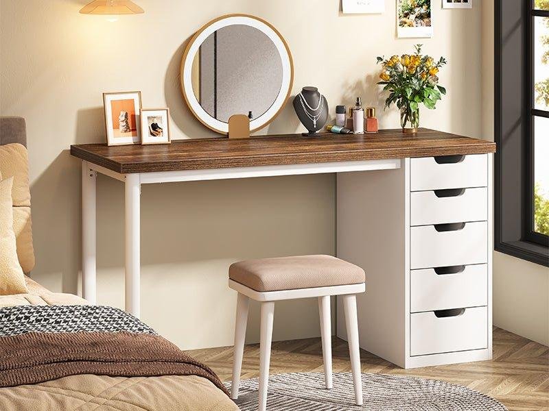 Both PC Table and Makeup Vanity Desk