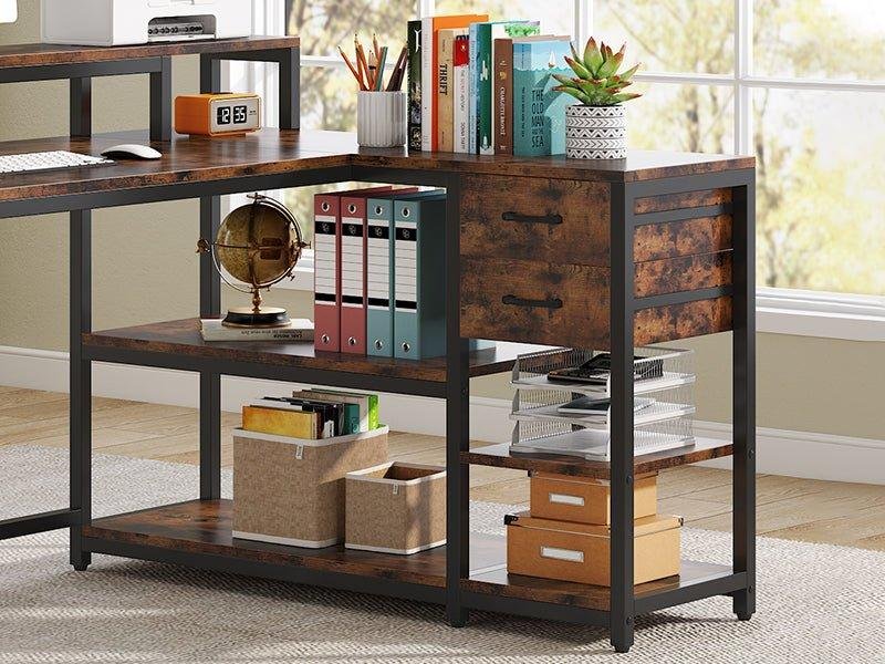 Rustic Corner Desk Home Office Furniture