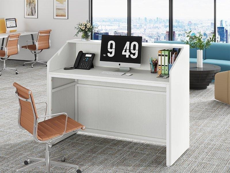Reception Counter Desk with Shelves