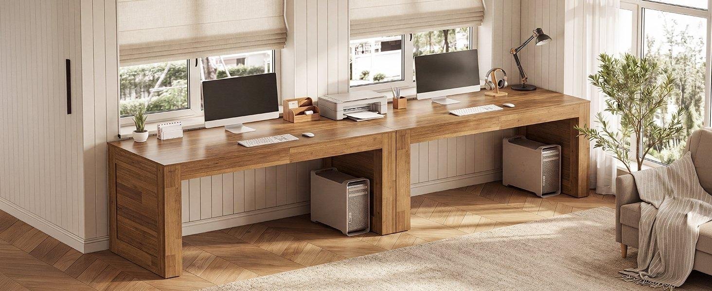 78.74" Two-Person Desk, Double Computer Desk Writing Table for Home Office