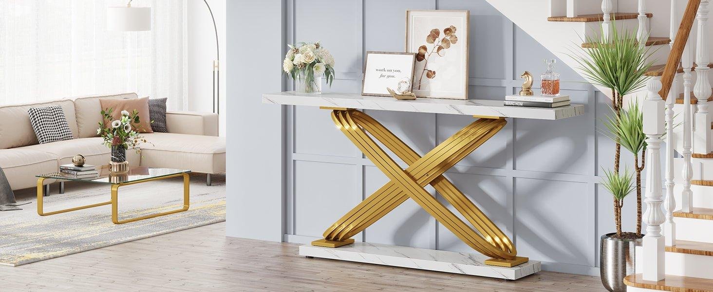 Westwood 55' Gold Console Table