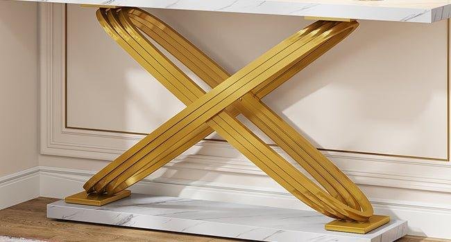 Gold X-Shaped Legs
