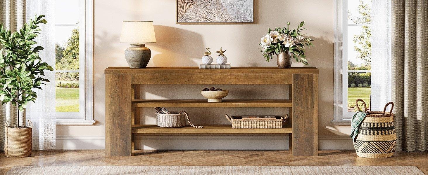 47.2" TV Stand, Entertainment Center with Open Storage for TVs up to 55"