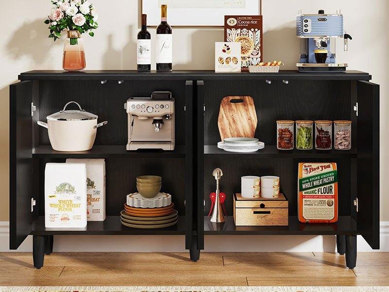 59.4” White Buffet Cabinet Sideboard with Storage