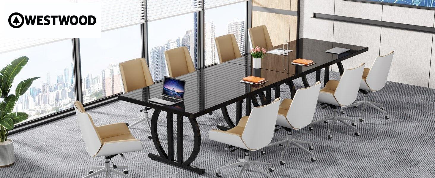 63" Executive Desk, Modern Computer Desk with Metal Geometric Base