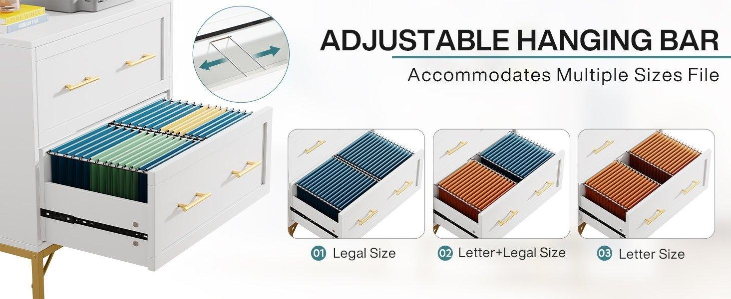2-Drawer File Cabinet, Lateral Storage Cabinet Printer Stand