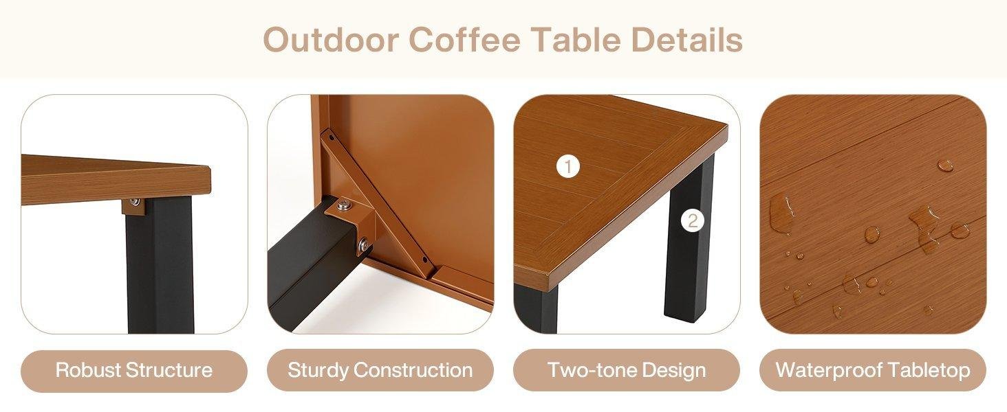 Aluminum Outdoor Coffee Table