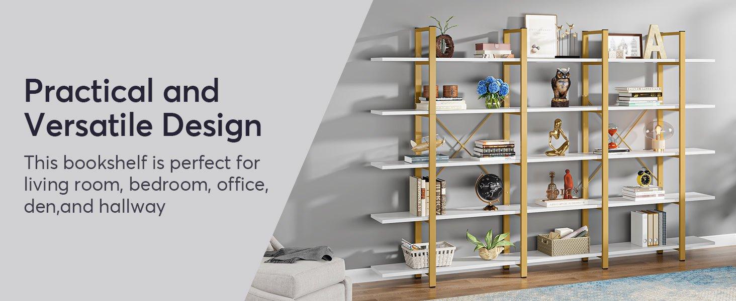 5-Tier Bookshelf, Open Etagere Bookcase Storage Display Rack