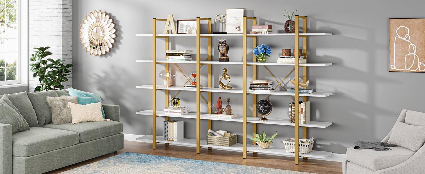 5-Tier Bookshelf, Open Etagere Bookcase Storage Display Rack