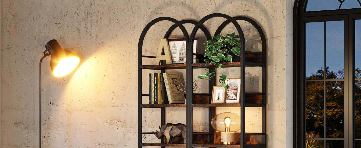 Westwood 78.7 inches Tall Narrow Arched Bookshelf Storage Rack