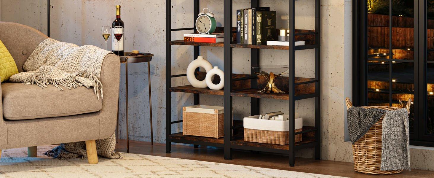 6-Tier Bookshelf, 78.7" Narrow Bookcase Arched Display Shelf