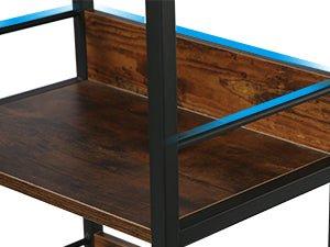 6-Tier Bookshelf, 78.7" Narrow Bookcase Arched Display Shelf