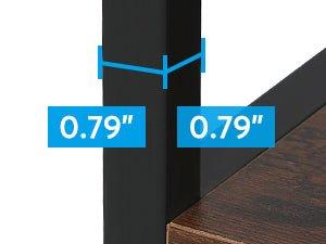 6-Tier Bookshelf, 78.7" Narrow Bookcase Arched Display Shelf