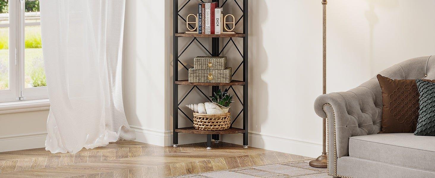 Whether you need a place to store your favorite novels, display family photos, or showcase your plant collection, this versatile corner shelf can do it all.