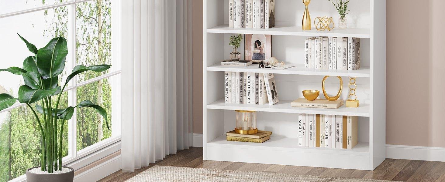 71" Bookcase, Modern 9-Tier Bookshelf Freestanding Display Shelf