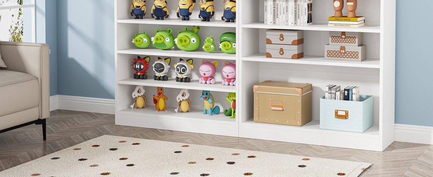 71" Bookcase, Modern 9-Tier Bookshelf Freestanding Display Shelf