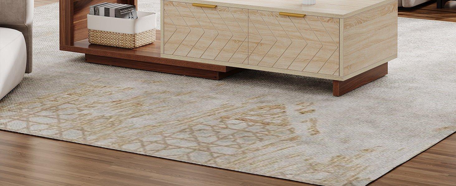 42"-65" Extendable Coffee Table with 2 Storage Drawers