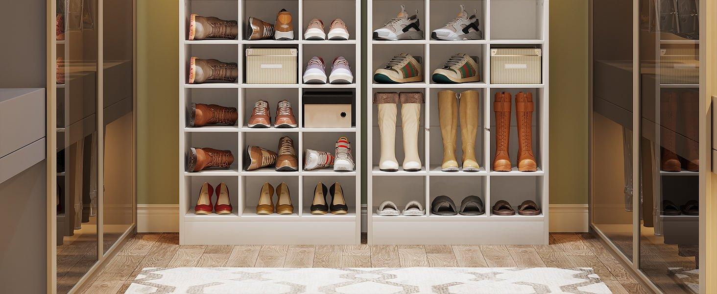 10 Tier Shoe Rack with 30 Cubby Storage Shelves