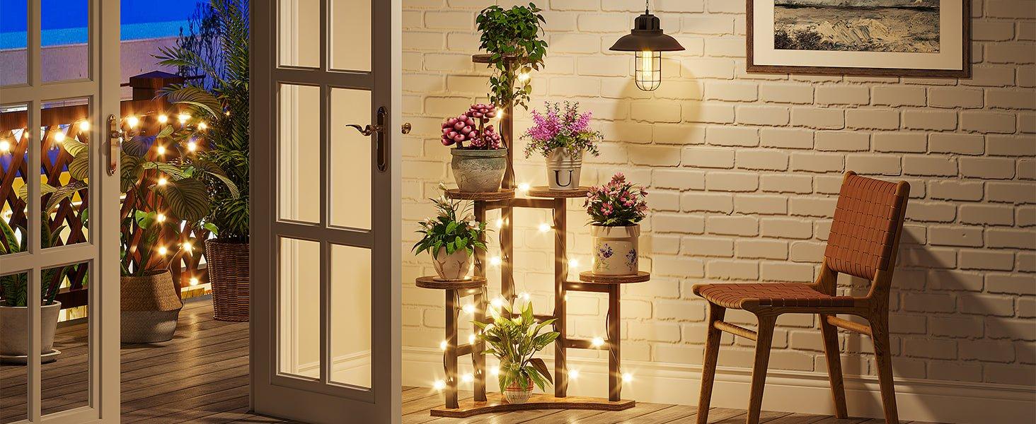 Corner Plant Stand Indoor, 6 Tiered Plant Shelf Flower Stand