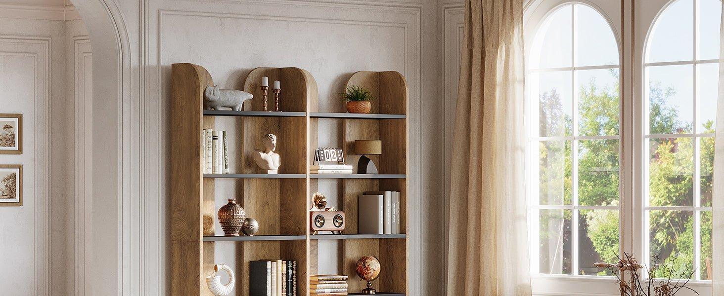 Embrace a rustic charm in your interior decor with the 5-Tier Bookshelf!
