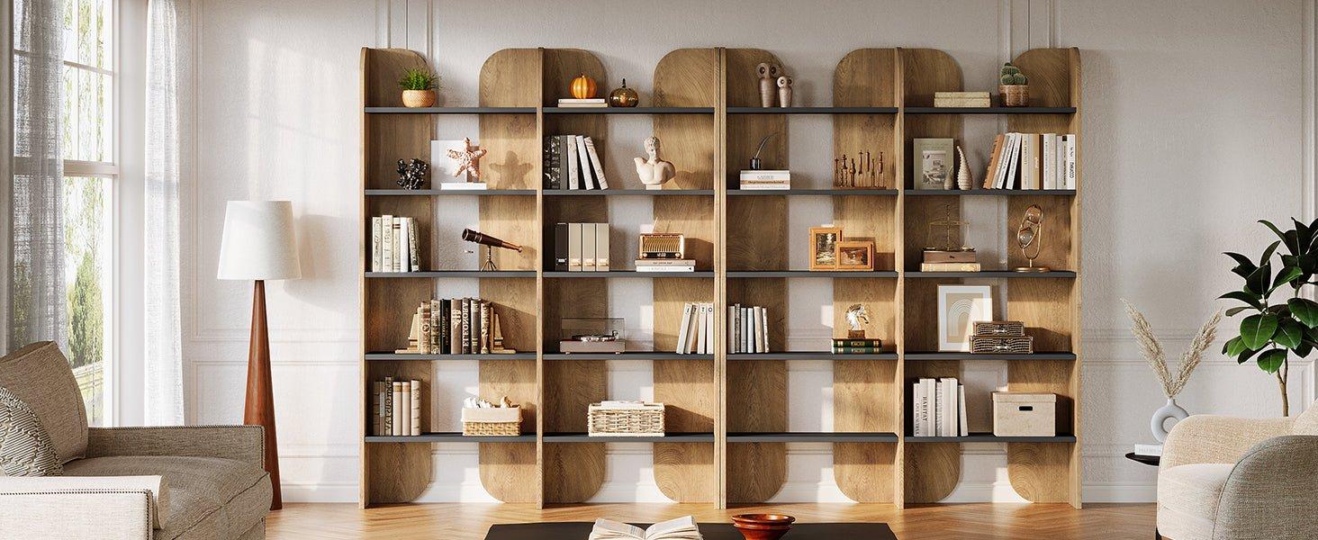 70.8" Bookshelf, 5-Tier Bookcase with Open Display Shelves