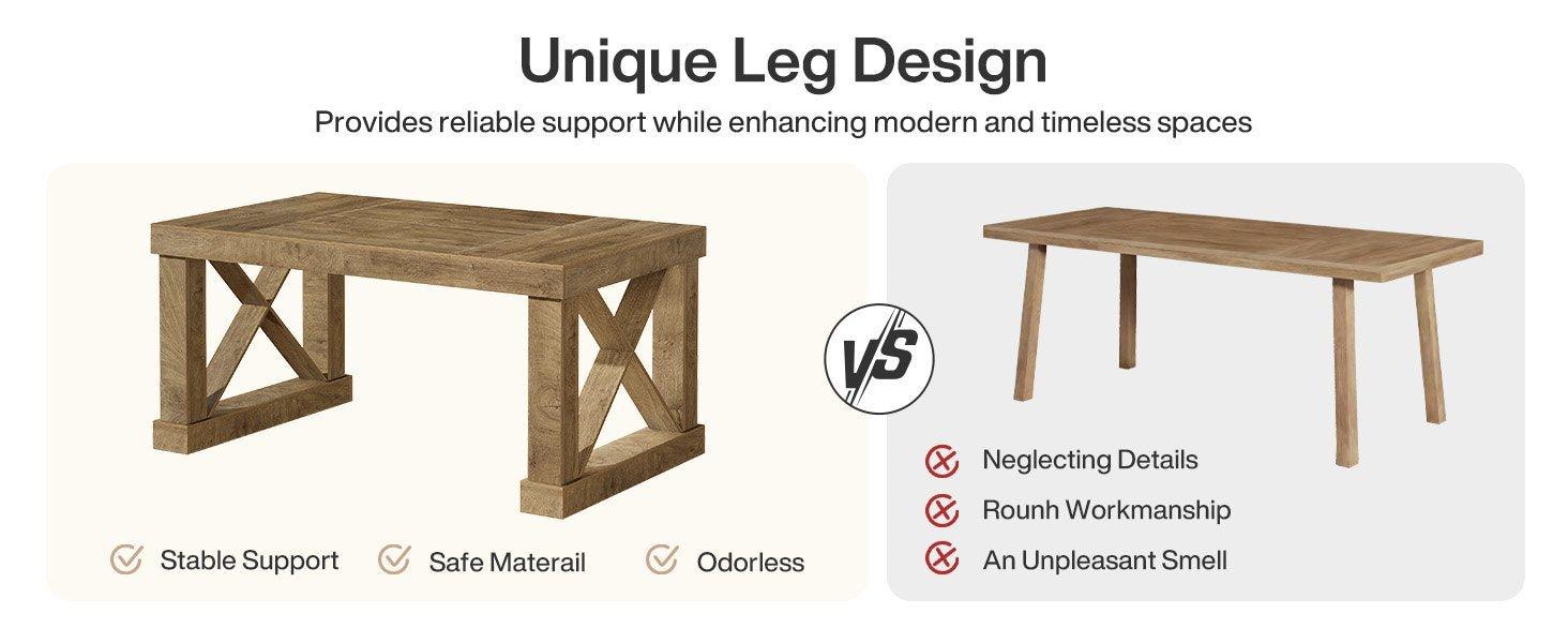 63" Executive Office Desk, Farmhouse Computer Desk with Heavy-Duty Frame for Home Office