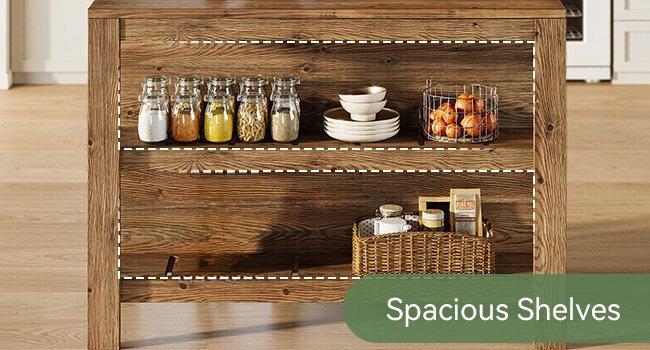 2-Tier Open Storage Shelves