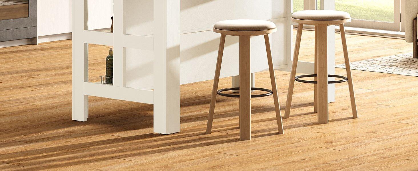 55" Kitchen Island, Breakfast Counter with Seating and Storage Shelves