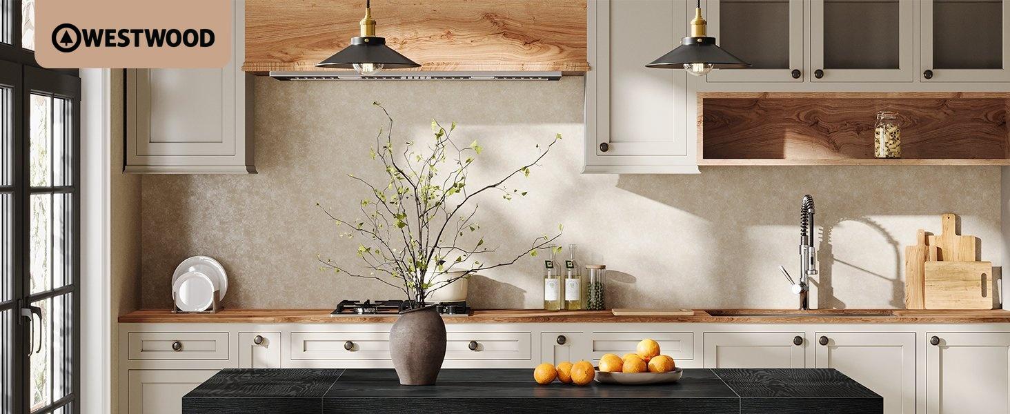 Kitchen Island, Counter Height Kitchen Coffee Station Table with Storage