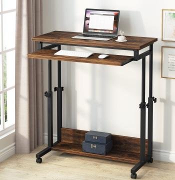 Height Adjustable Desk, Rolling Standing Portable Laptop Table
