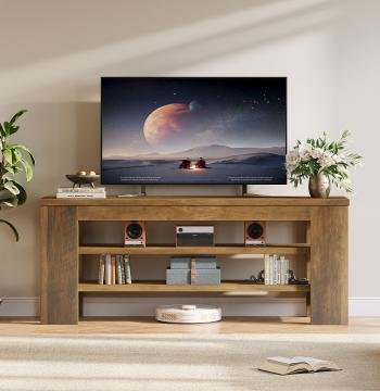 47.2" TV Stand, Entertainment Center with Open Storage for TVs up to 55"