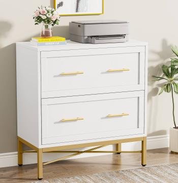 2-Drawer File Cabinet, Lateral Storage Cabinet Printer Stand