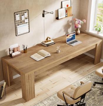 78.7" Computer Desk, 2 Person Desk Executive Desk Extra Long Workstation