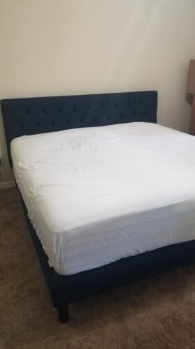 Single & Double Size Platform Bed Frame, Mattress Foundation , Wood Slat Support, No Box Spring Needed photo review