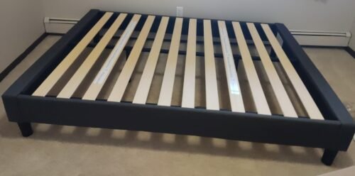 SIngle & Double Size Platform Bed Frame, Mattress Foundation, Wood Slat Support, No Box Spring Needed photo review
