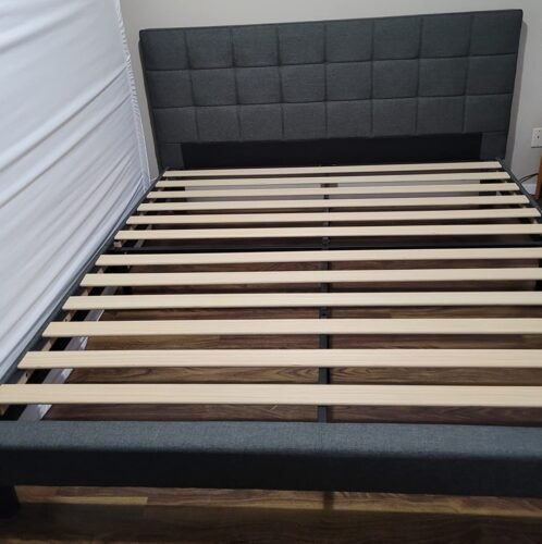 Single and Double Platform Bed Frame, Mattress Foundation , Wood Slat Support , No Box Spring Needed photo review