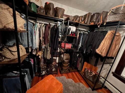 Freestanding Closet Organizer, L Shaped Garment Clothing Rack photo review