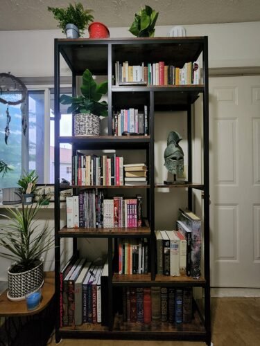 8-shelf Bookshelf, Industrial Open Bookcase Storage Display Rack photo review