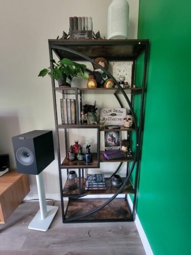 Industrial Bookshelf Bookcase with 8 Open Storage Shelf photo review