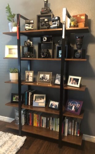 5-Tier Bookshelf, Open Etagere Bookcase Storage Display Rack photo review